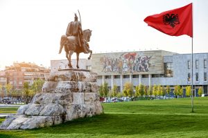 Skanderbeg Square Monument and National Museum, City Center, Tirana, Albania