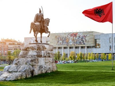 Skanderbeg Square Monument and National Museum, City Center, Tirana, Albania